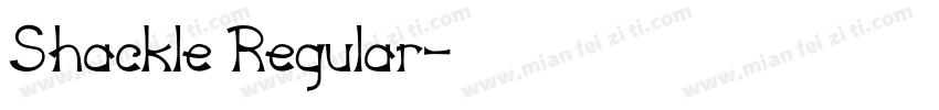 Shackle Regular字体转换